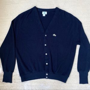 vintage navy blue izod lacoste cardigan XL